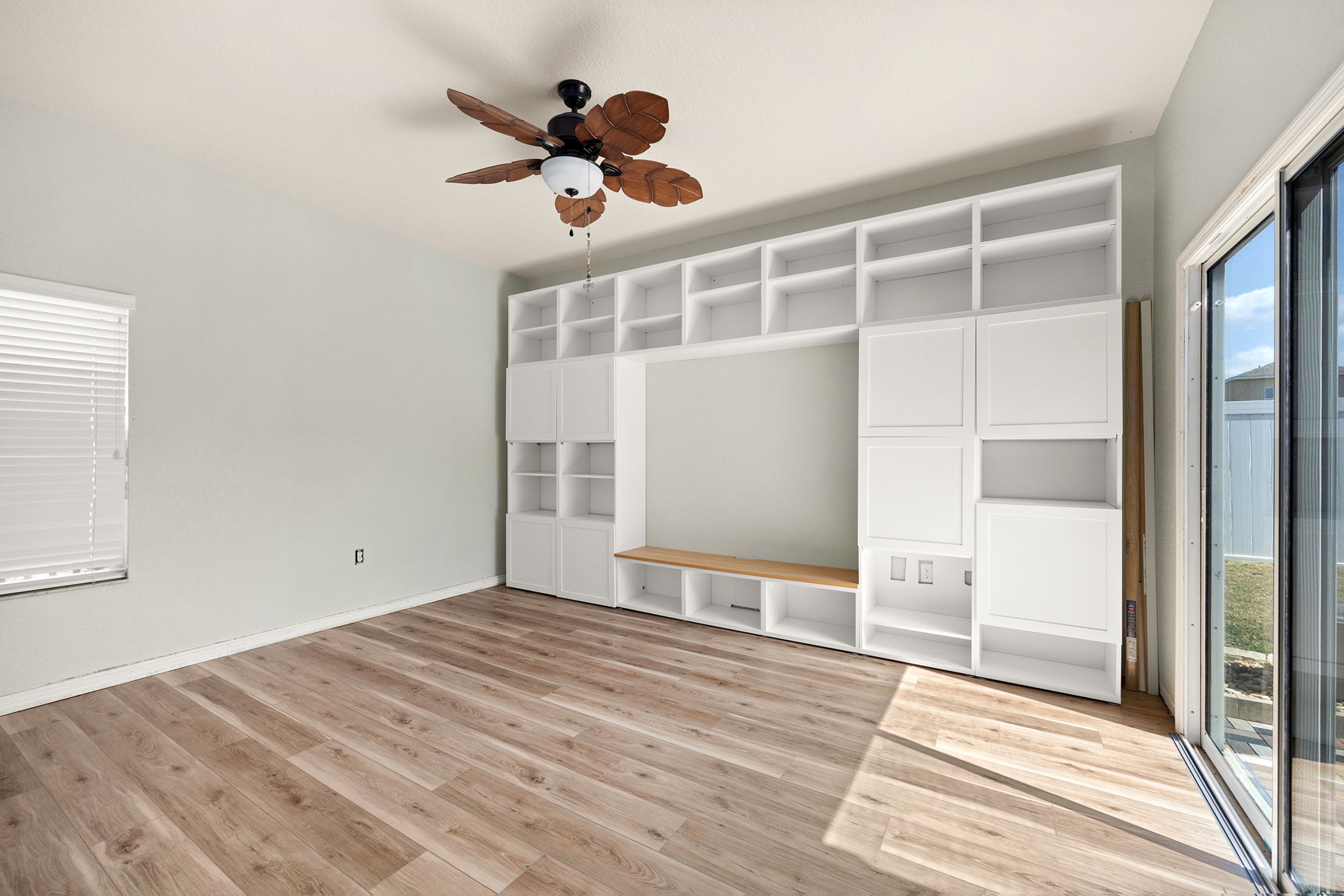 Fourth Bedroom (Or Office) In Guest Wing At Rear Of The House With Sliding Glass Door To Outdoor Space