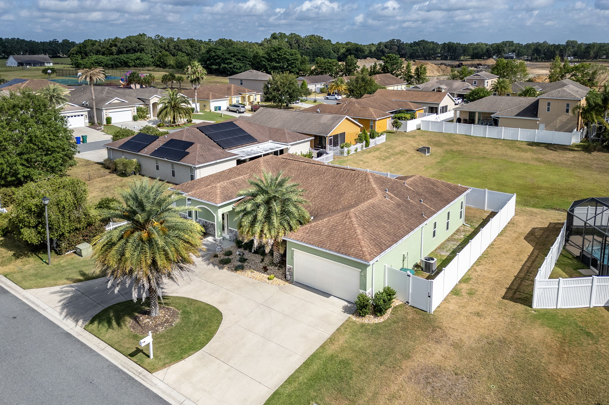 Aerial View; Note The Large Open Space Behind The House