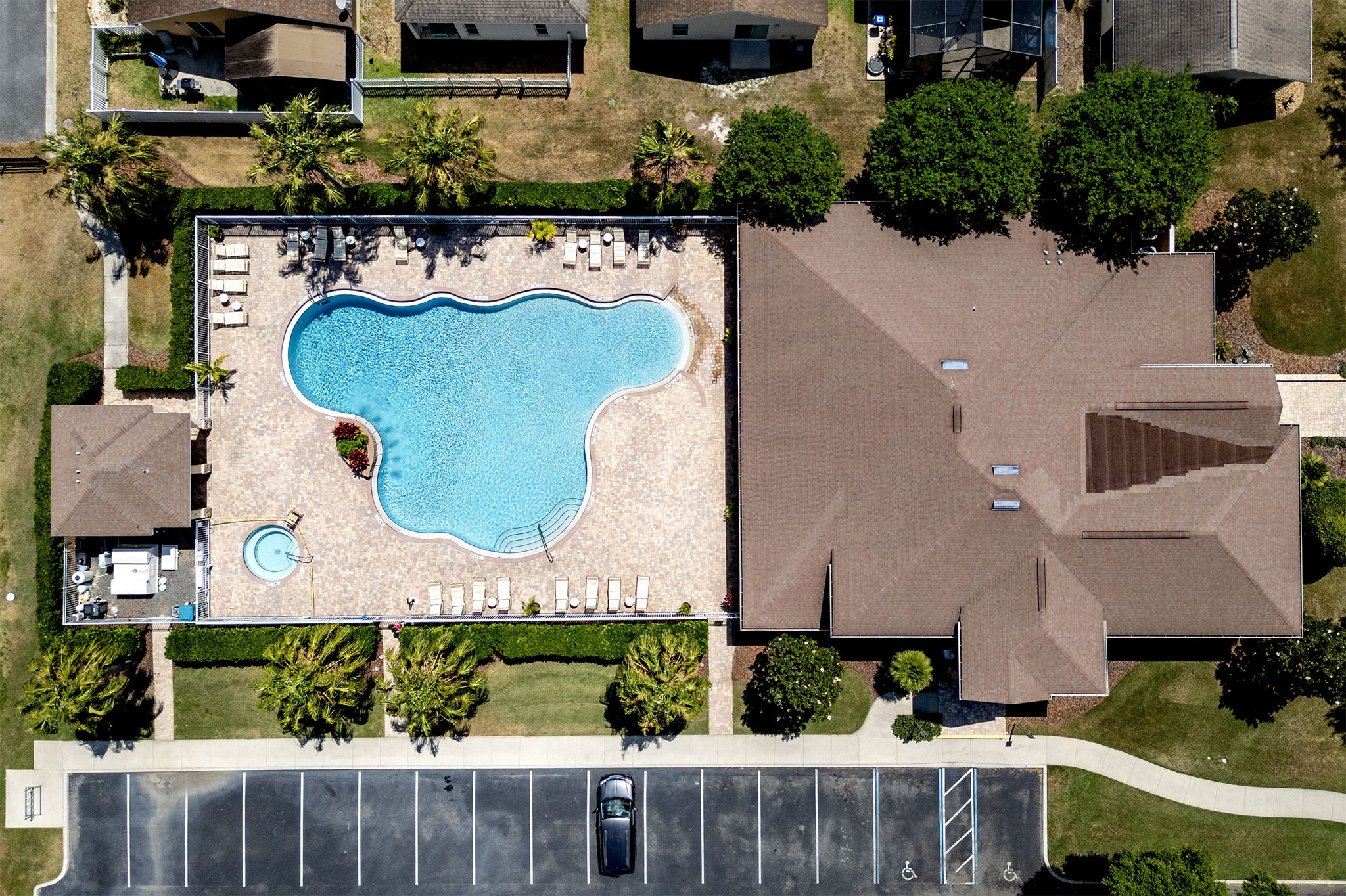 Overhead Of Community Clubhouse & Pool