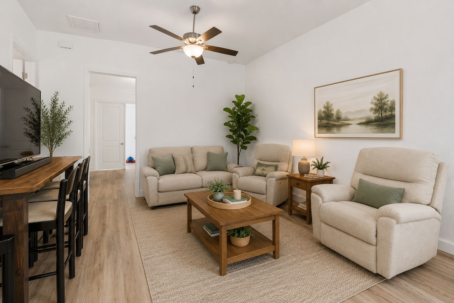 Virtually Staged Living Room