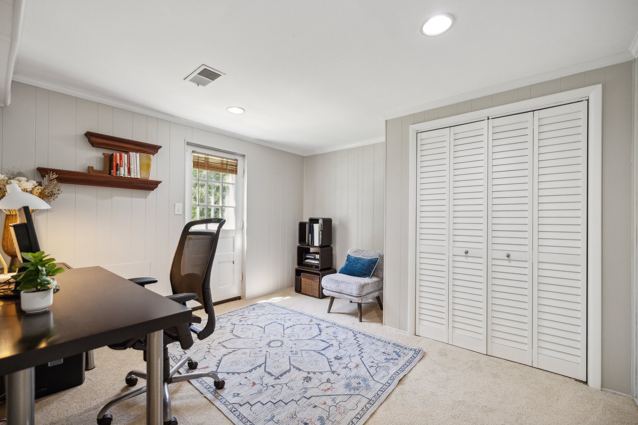 Lower Level Bedroom w/ Door to Yard