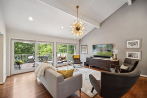 Great Room w/ Sliding Doors to Deck