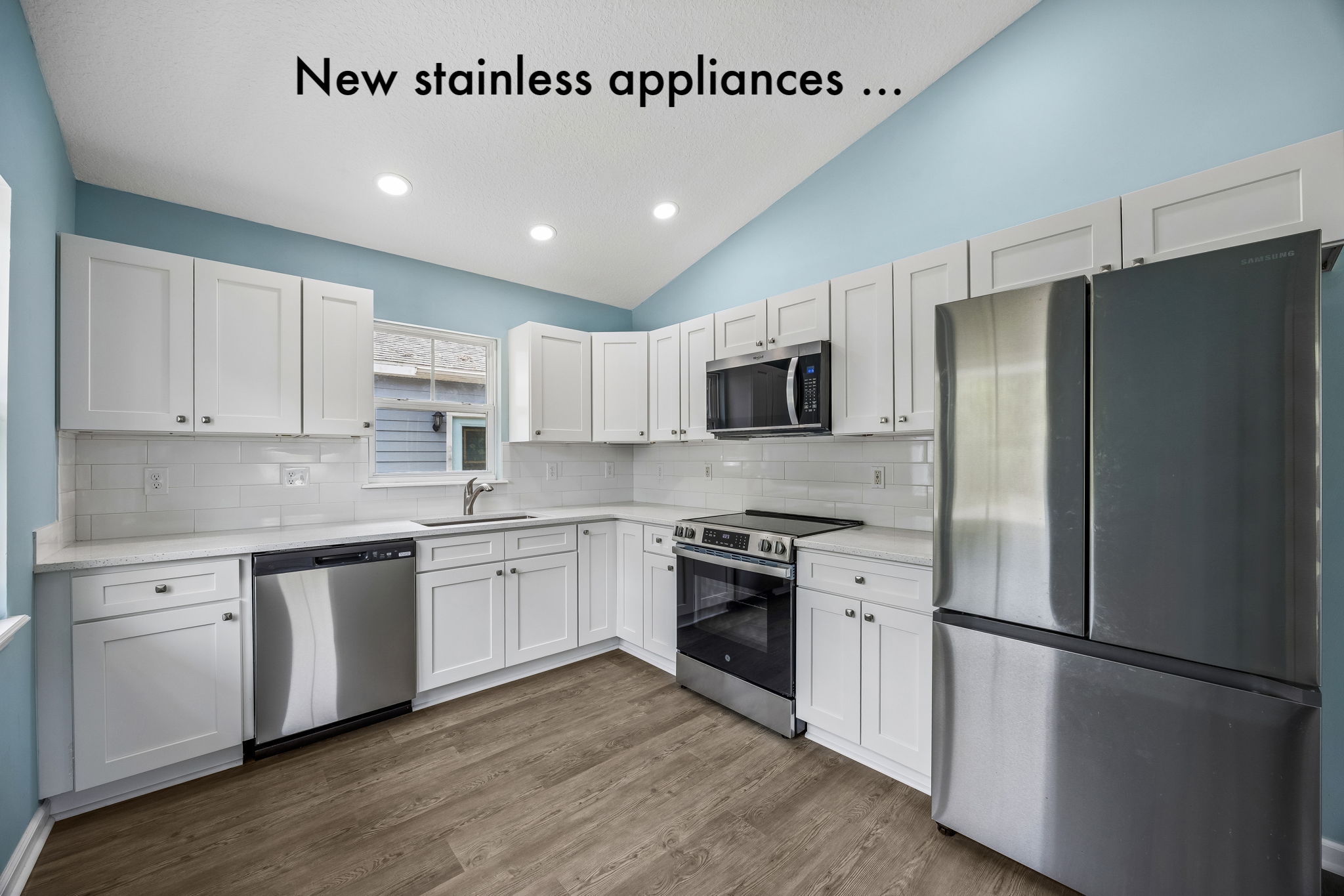 … complemented by new stainless steel appliances and plenty of storage for everyday ease