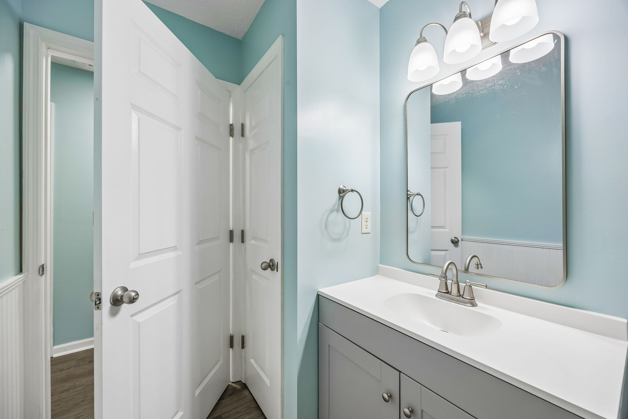 … with crisp finishes and thoughtful storage completing its clean, refreshed design