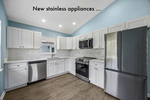 … complemented by new stainless steel appliances and plenty of storage for everyday ease