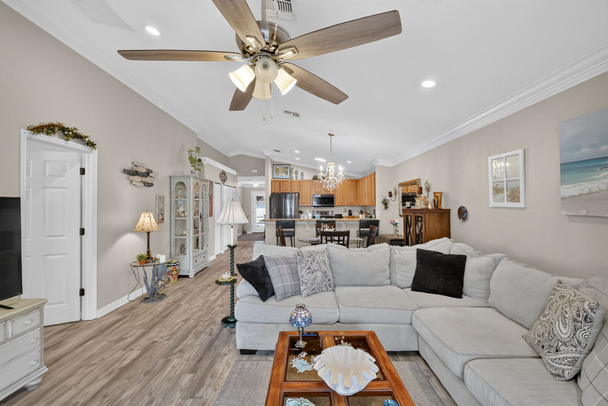 Living, Dining, and Kitchen