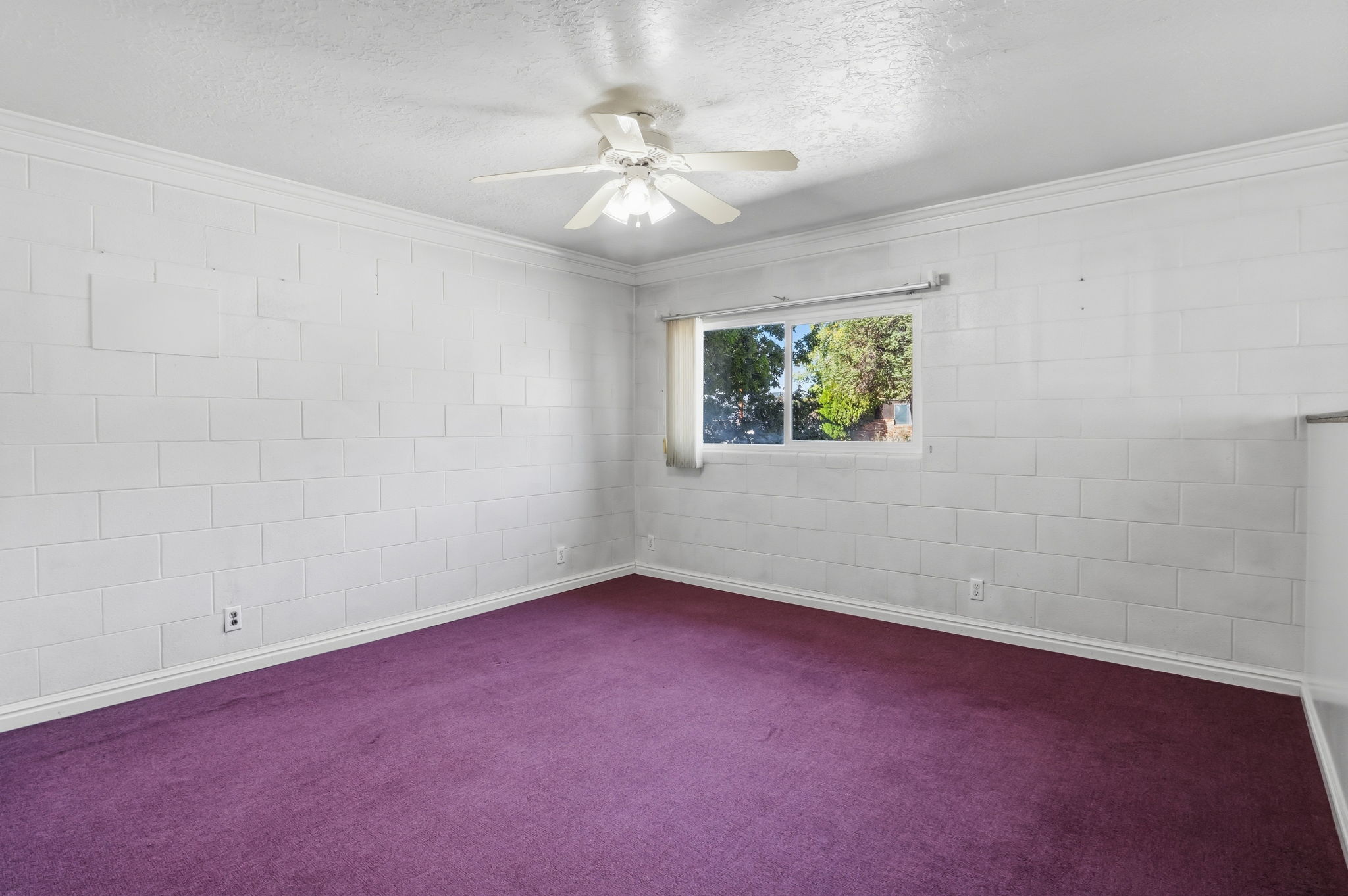 Detached building, carpet, ceiling fan