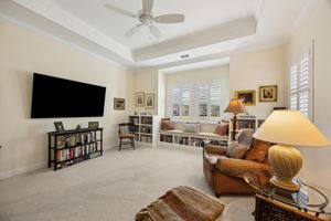 Bedroom 3 / Cozy window seat & built in bookshelves