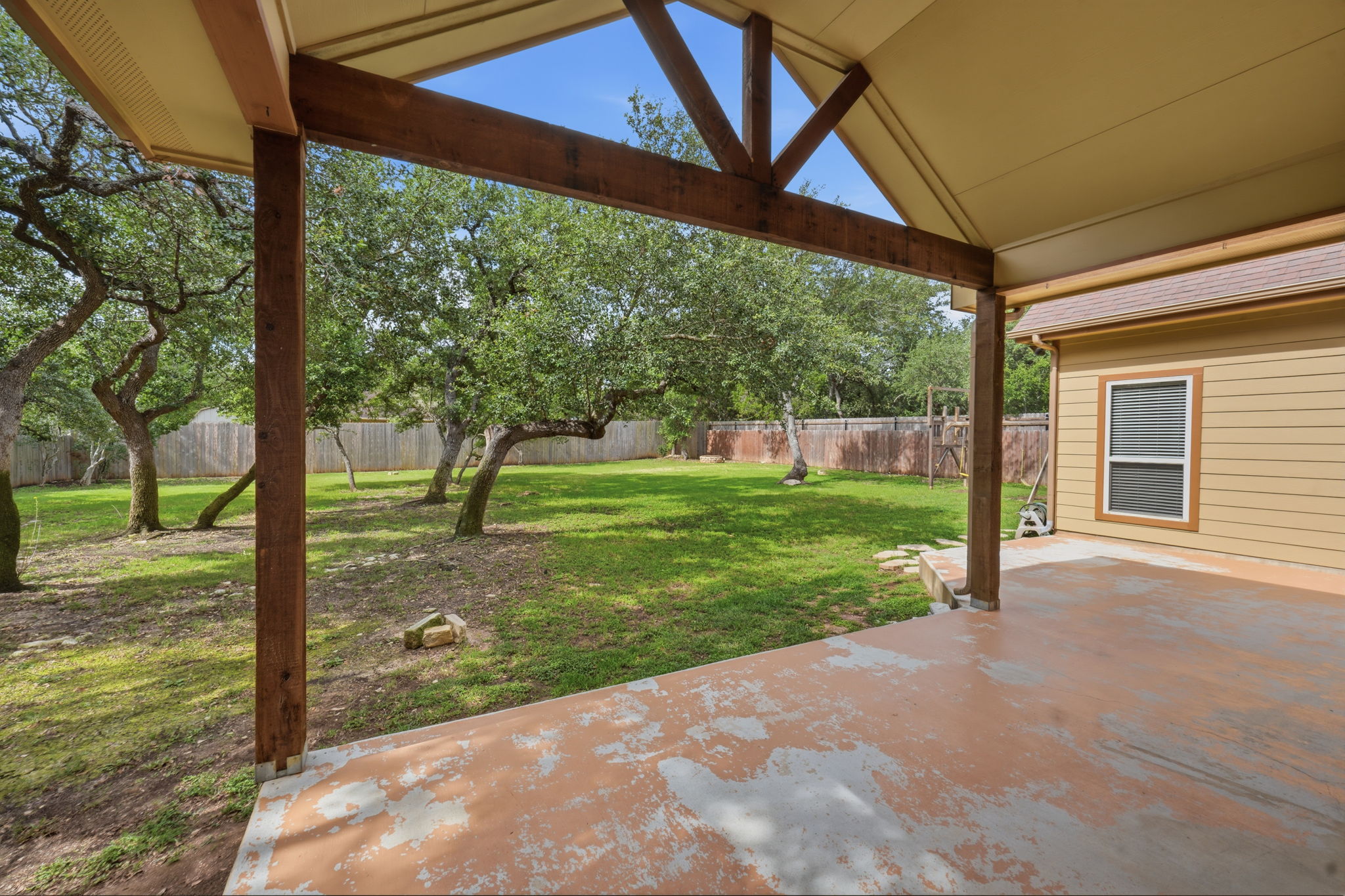 Large covered patio