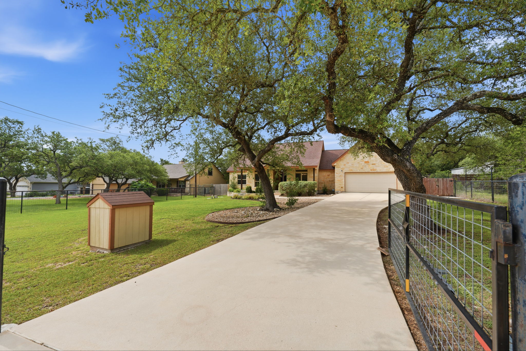 Private gated front entry