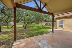Large covered patio
