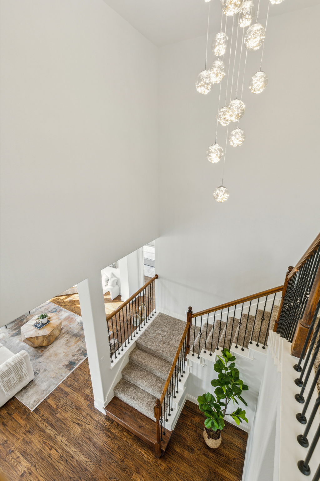 View of Cascading light fixture