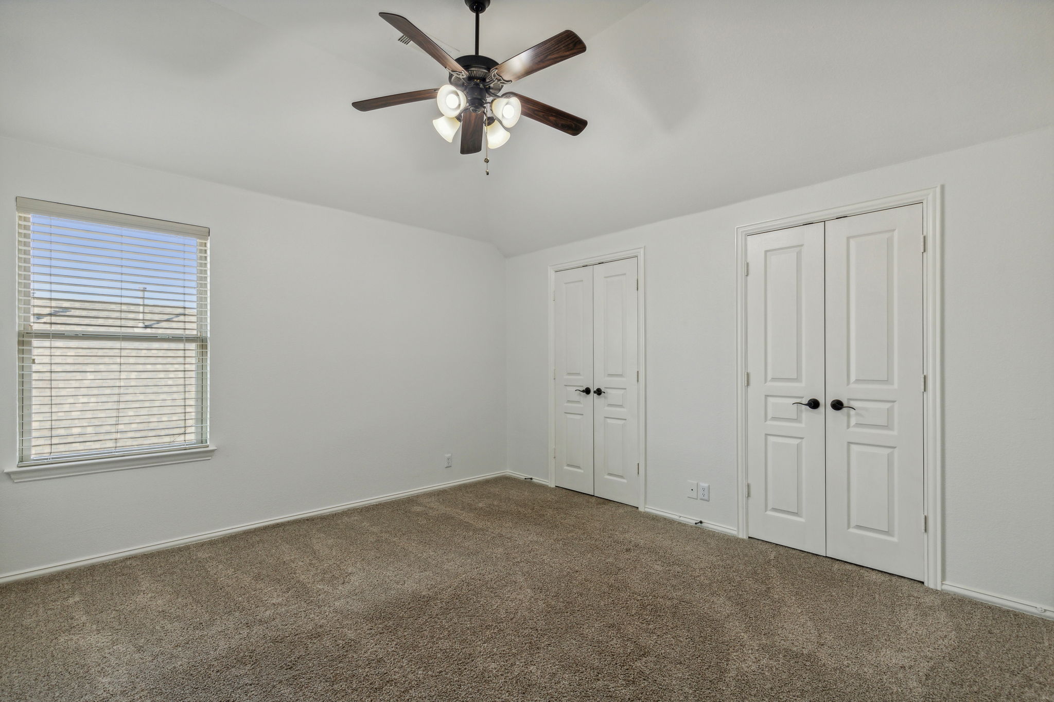 5th bedroom with cathedral ceilings, wired for flat screen