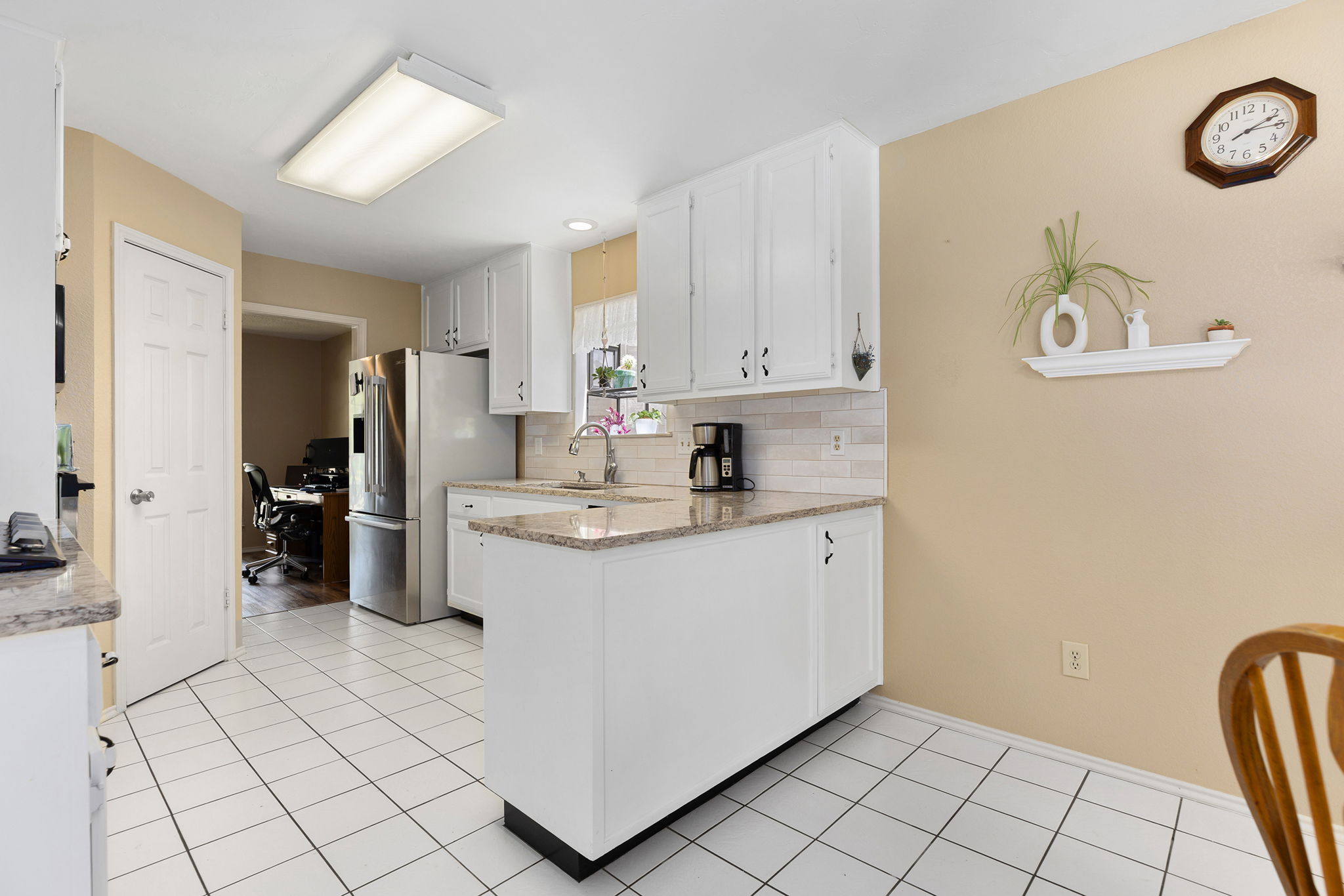 White cabinets and quarts counters