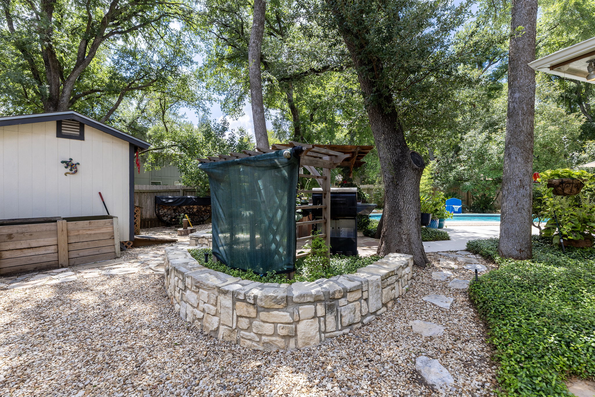 Ideal spot for grilling bbq on Tx summer days