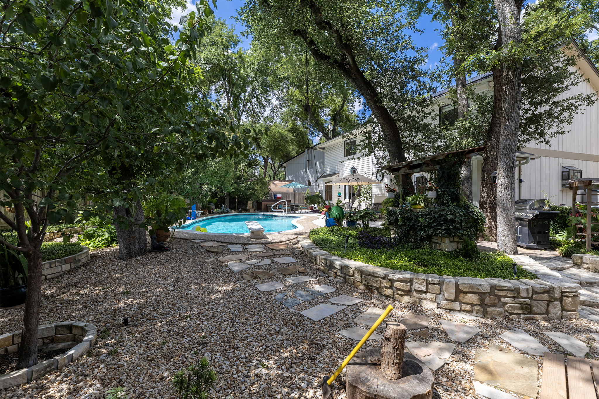 View from the corner of the yard