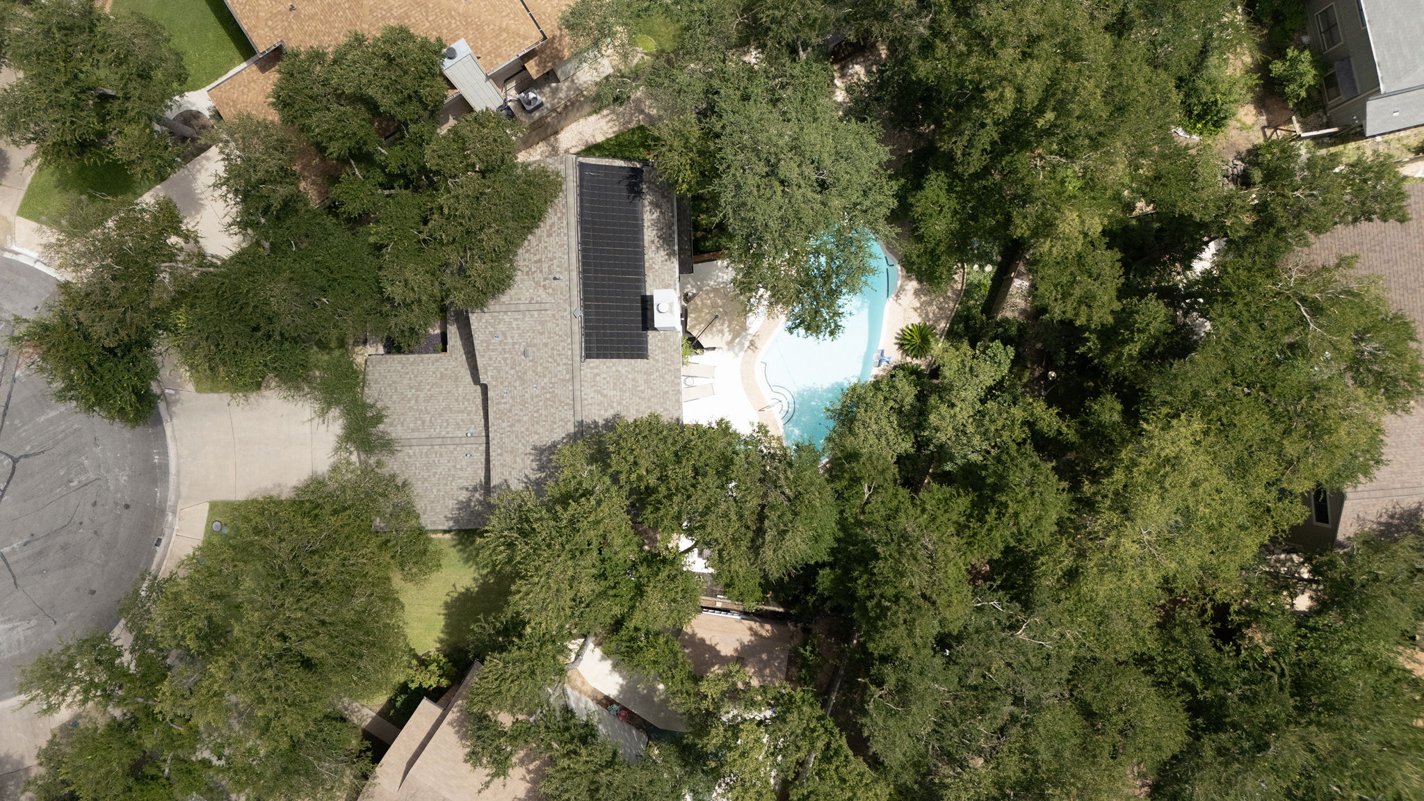 Solar heated panels on the roof
