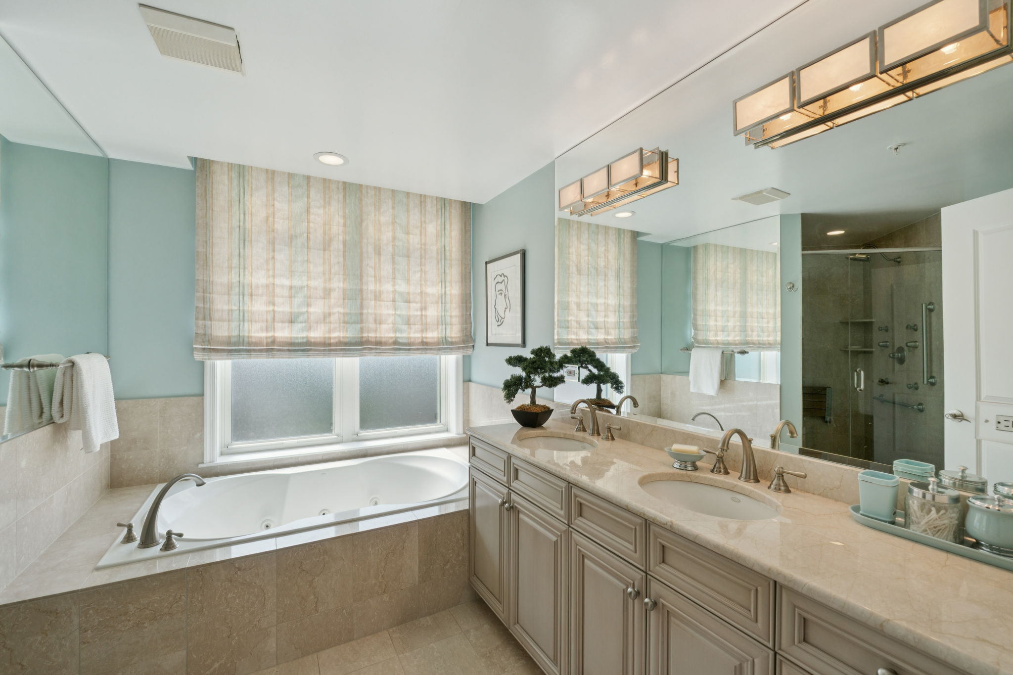 Primary Bathroom with Soaking Tub and Walk-in Shower