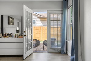 Patio doors from Primary bedroom.