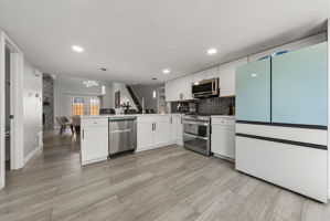 Another kitchen view. The door to the 2 car garage is off the kitchen, along with the laundry room.