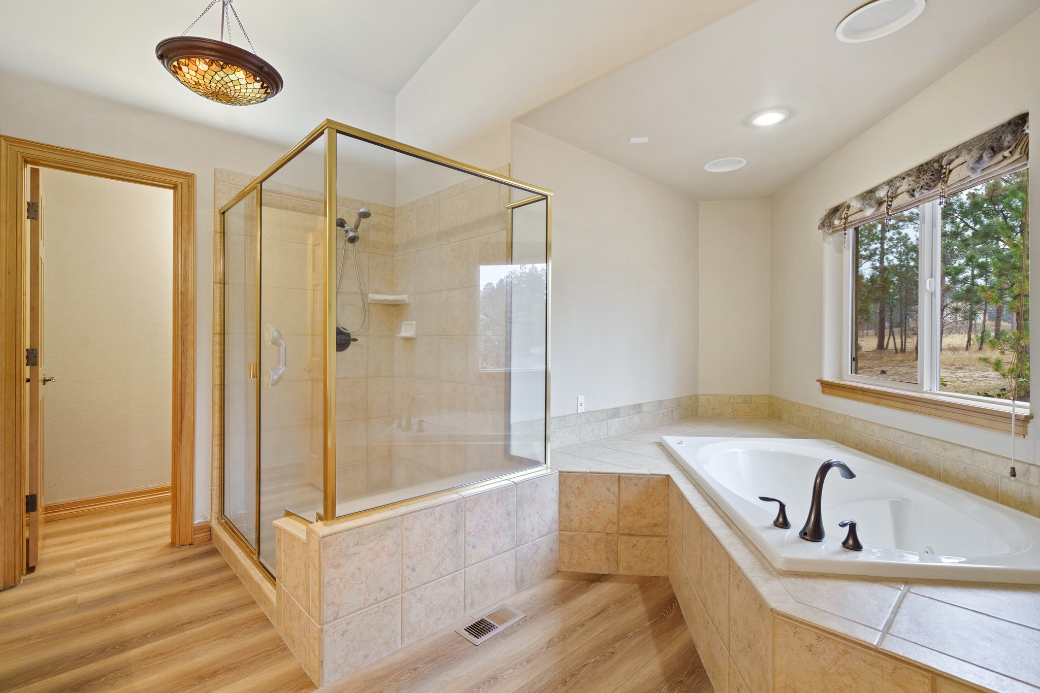 Large shower and Soaking Tub in Master Bath