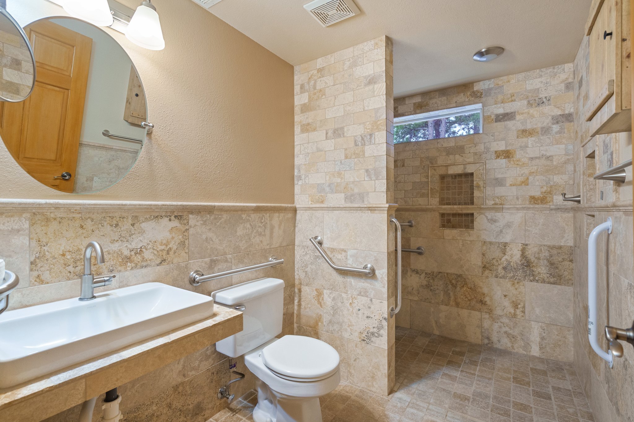 Roll in Shower at Lower Bathroom