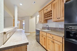 Walk Behind Wet Bar with Full Sized Fridge!