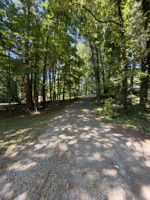 Long driveway onto property.