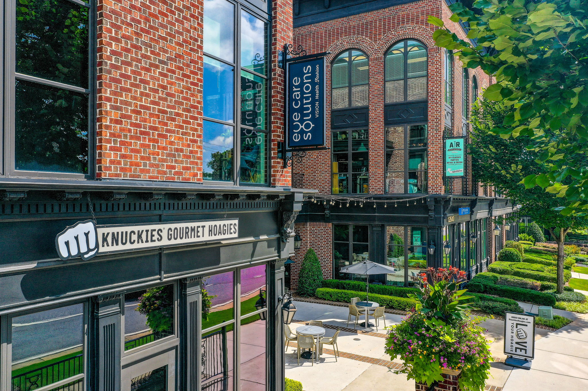 57 Aerial Crabapple District Eateries + Retail