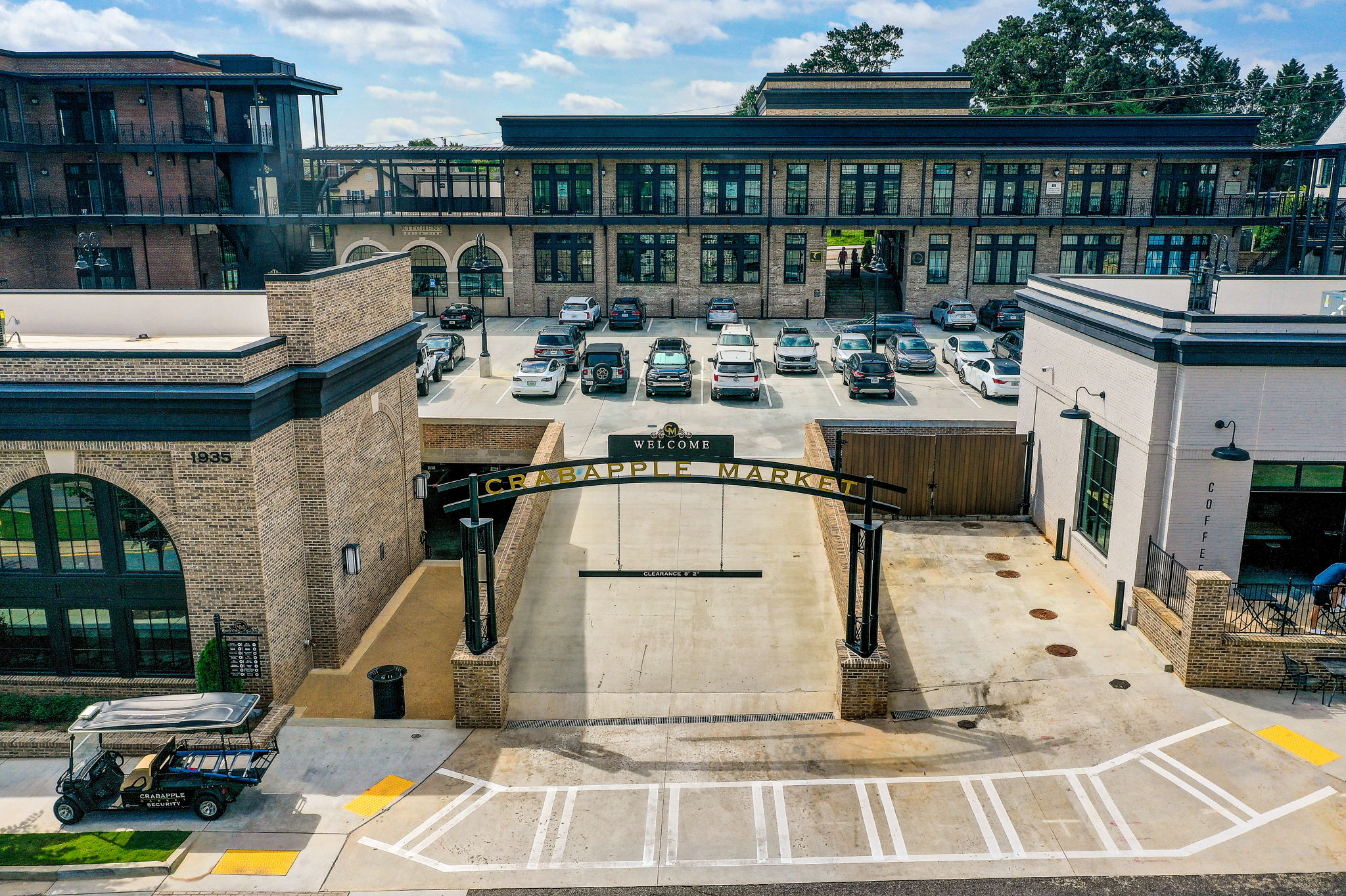 62 Aerial Crabapple Market Parking Deck Entry-Edit