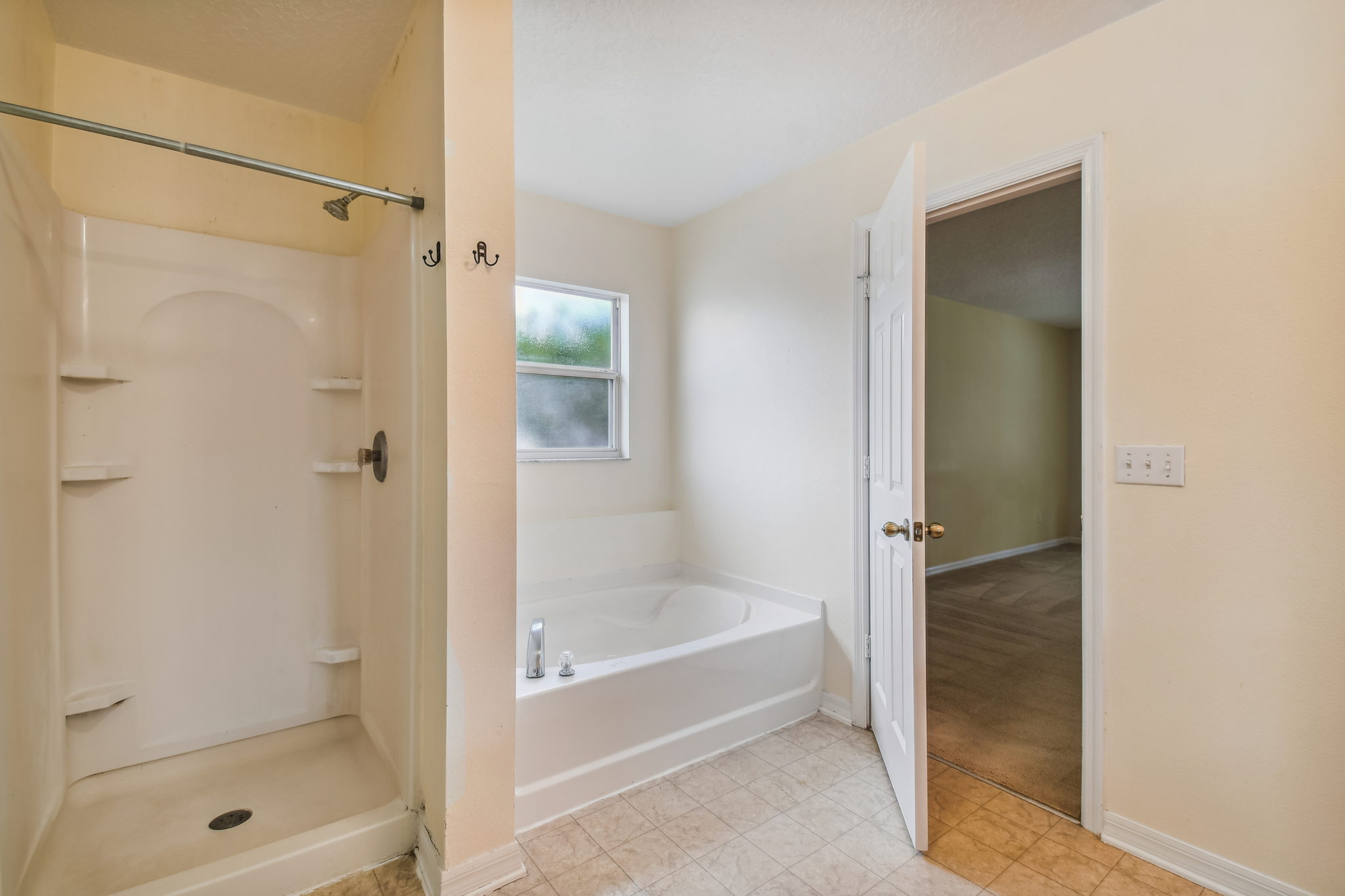 Shower and Garden Tub in Master Bath