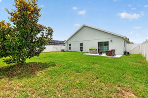 Rear Elevation with Patio, Large Fenced Yard, and Room For a Pool!