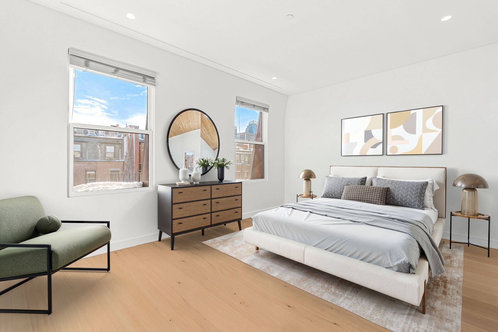 Some photos are virtually staged.