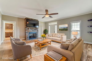 Living Room virtually staged