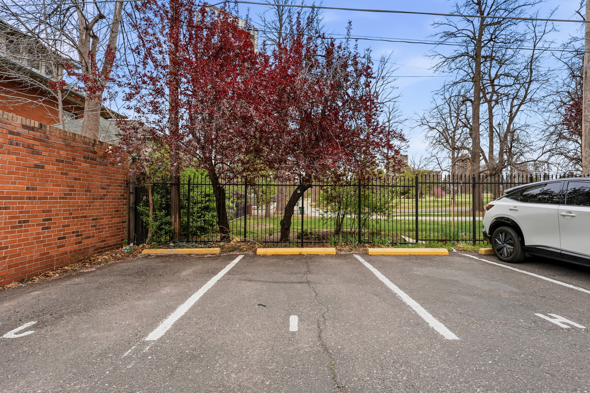 Deeded off-street parking spot behind building