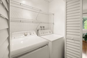 Washer Dryer Closet is very handy on top floor conveniently located next to the Bedrooms.