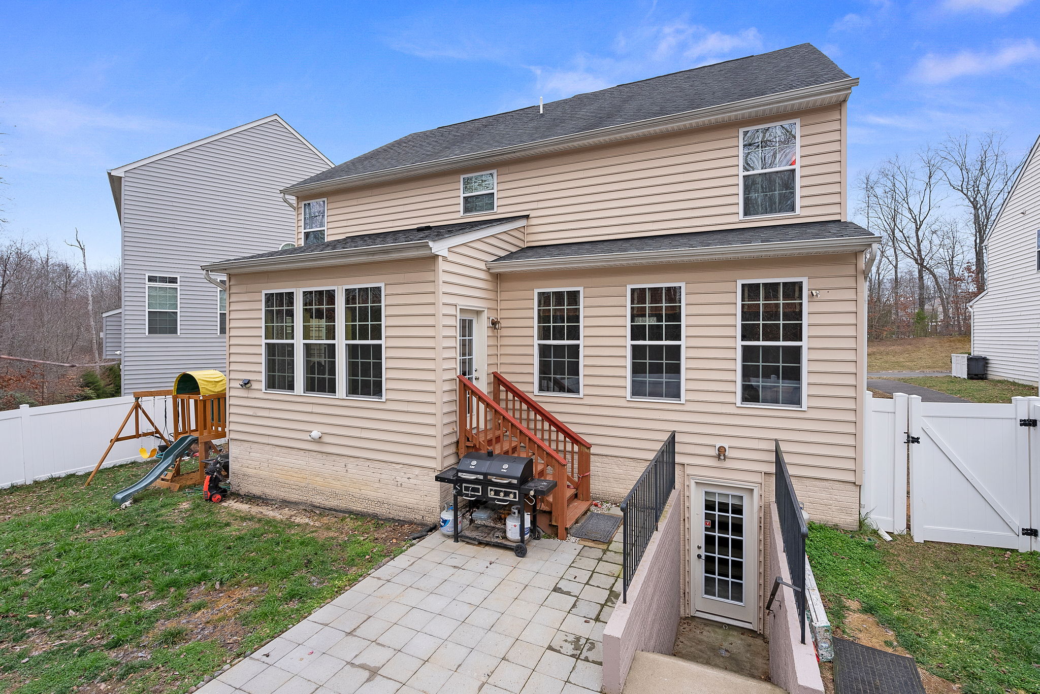 walk up basement to a nice patio!