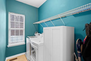 laundry room-mudroom right off the garage