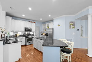 an open chef's kitchen