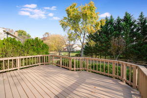 Deck with Private Views of Common Area