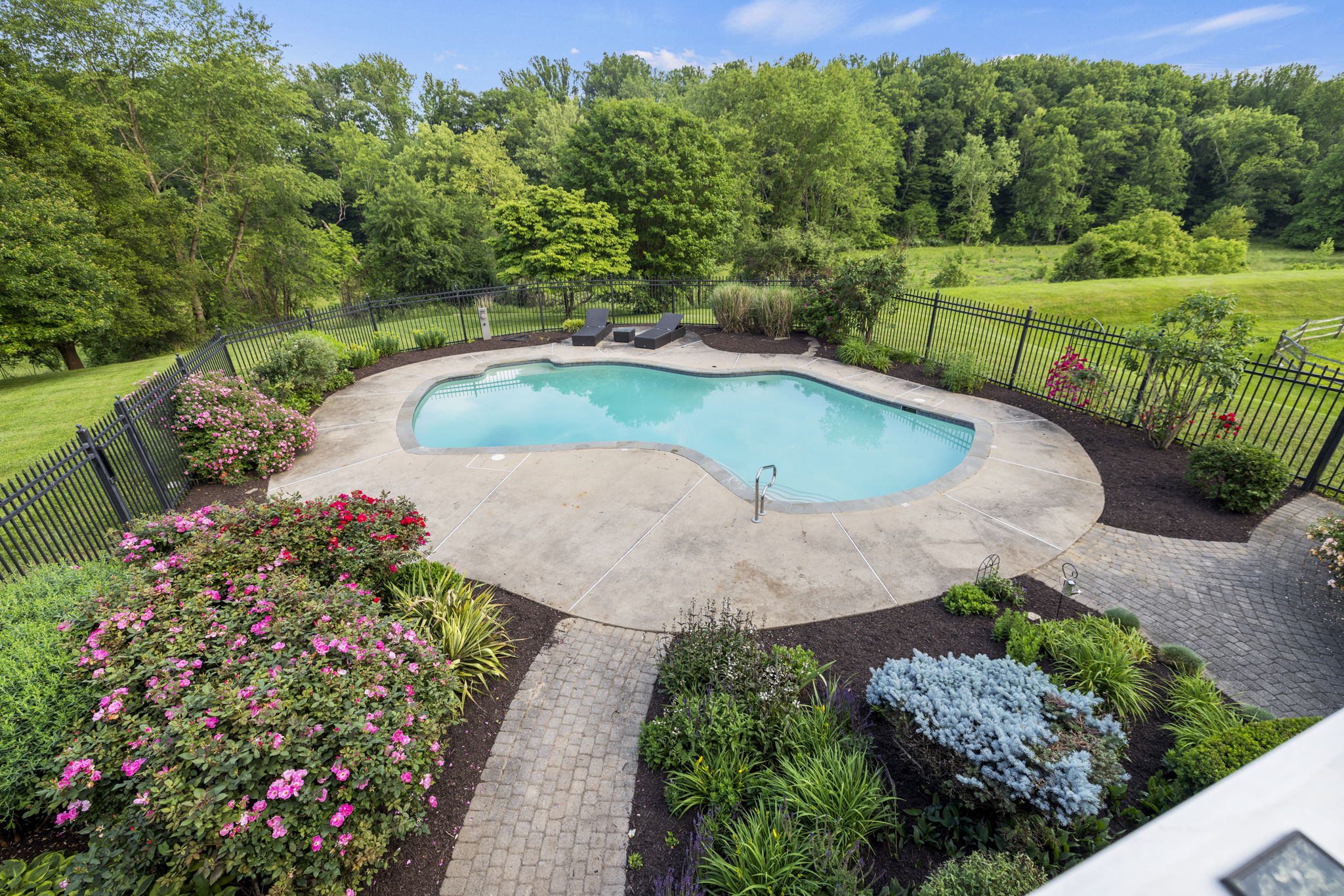 Pool Area Backing to Nature Preserve