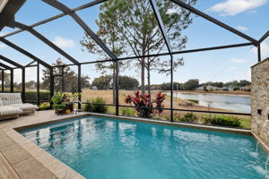 Pool with Spectacular Water and Golf Front Views!