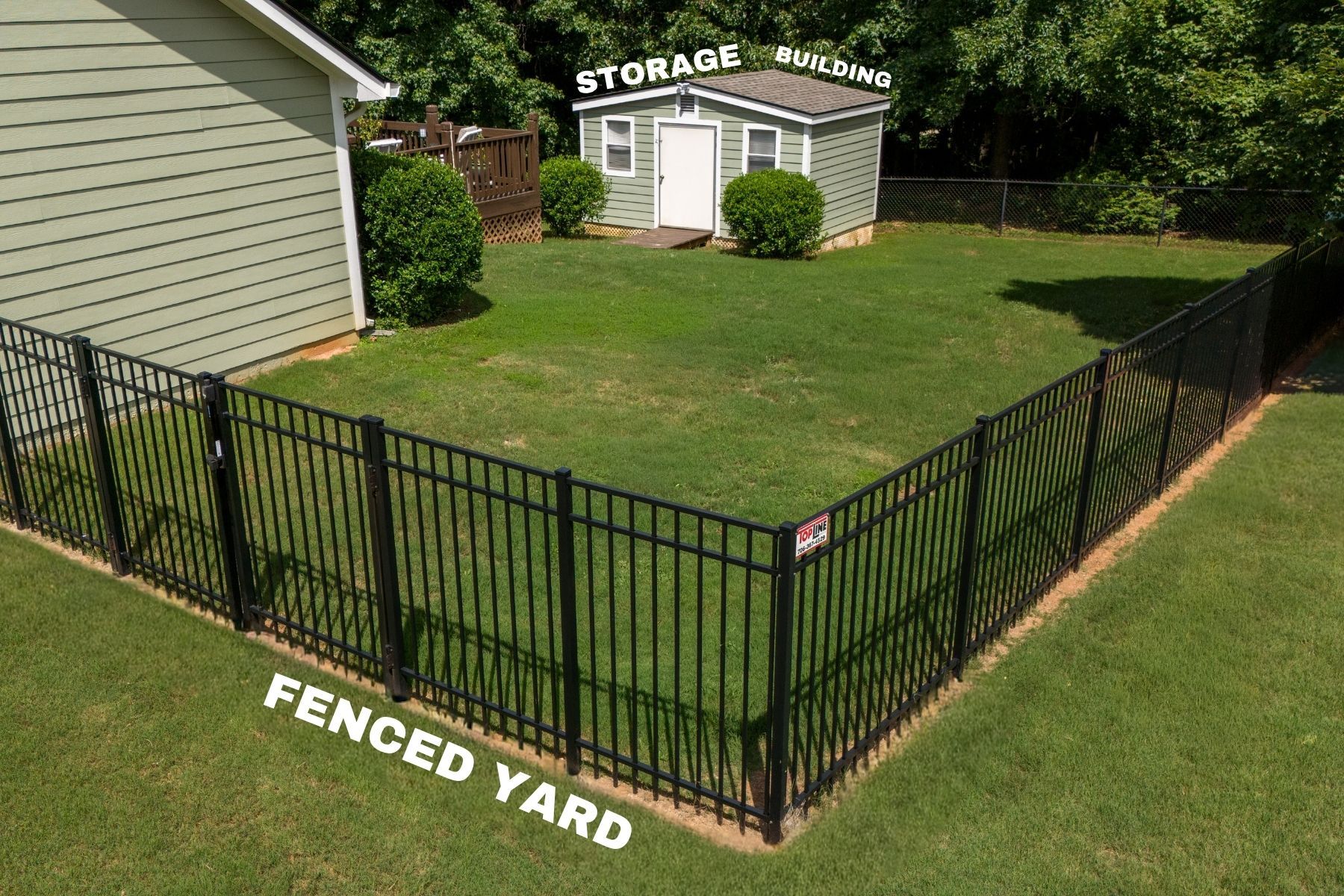 Fenced yard