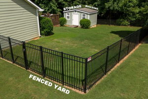 Fenced yard