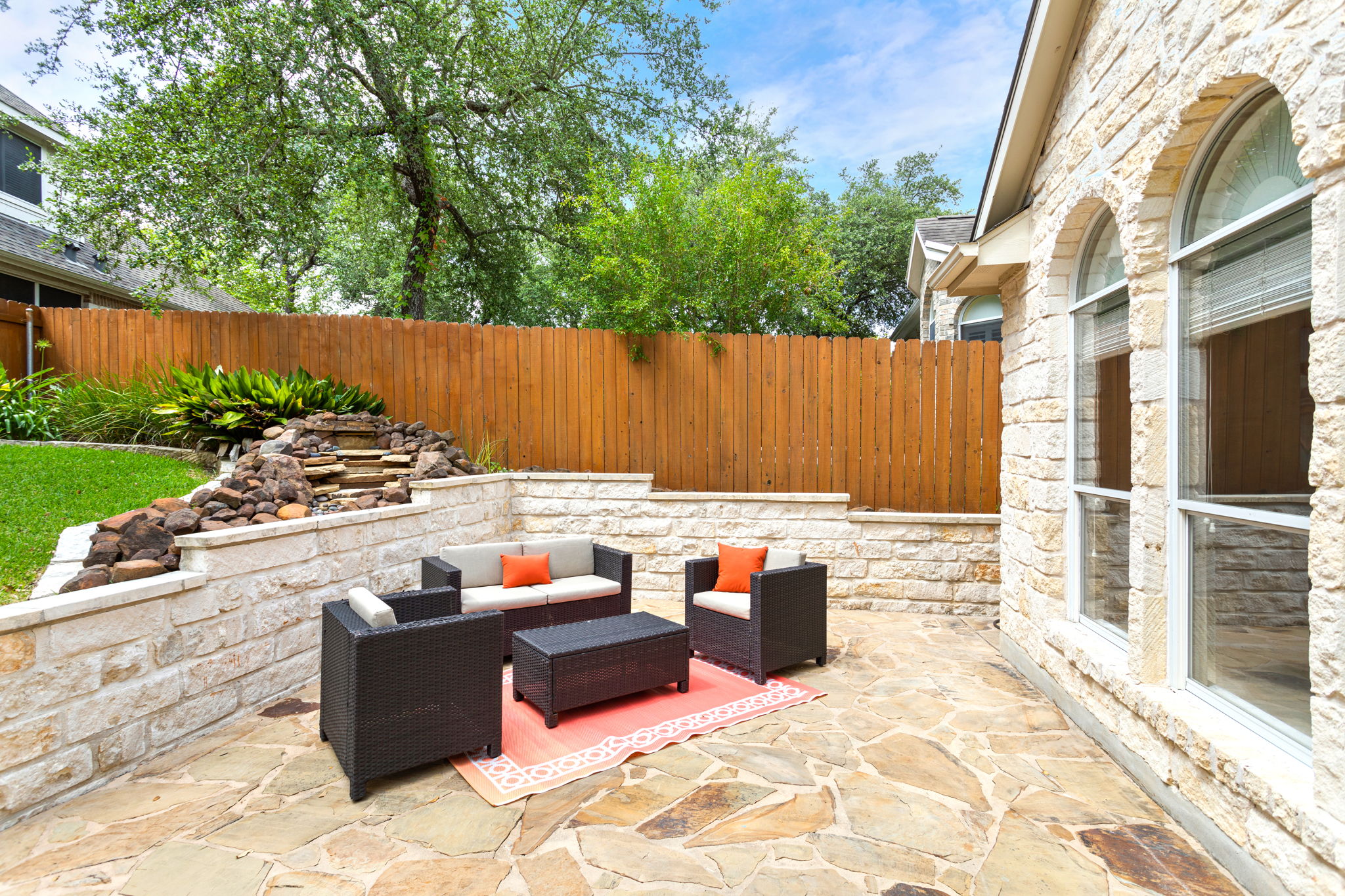 Large patio for outdoor enjoyment