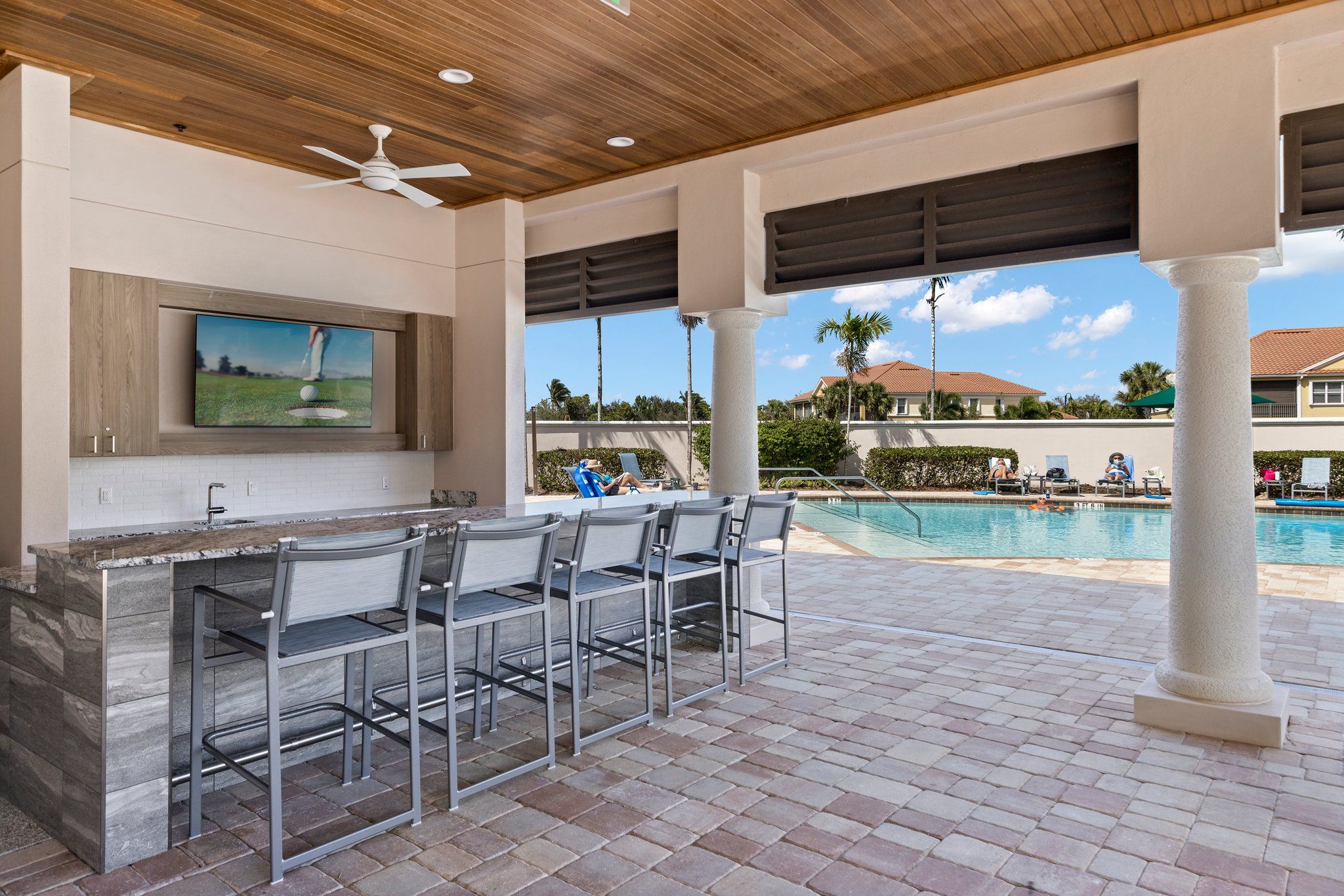 Pool bar area