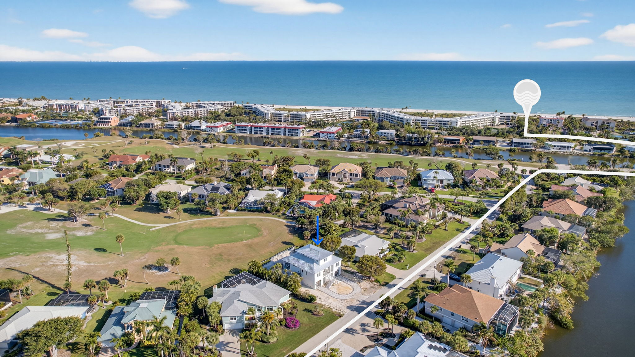 40-Aerial Front Exterior 3 - beach access