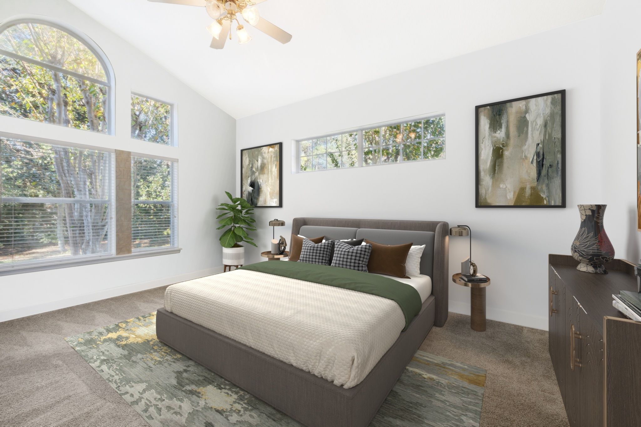 Virtually Staged Primary Bedroom