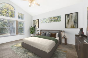 Virtually Staged Primary Bedroom