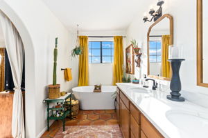 Primary bathroom with soaking tub